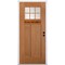 Codel Doors 36" x 80" Fir Grain Shaker Exterior Fiberglass Door 3068LHISPFGHER2066C69161DM - alternate 1